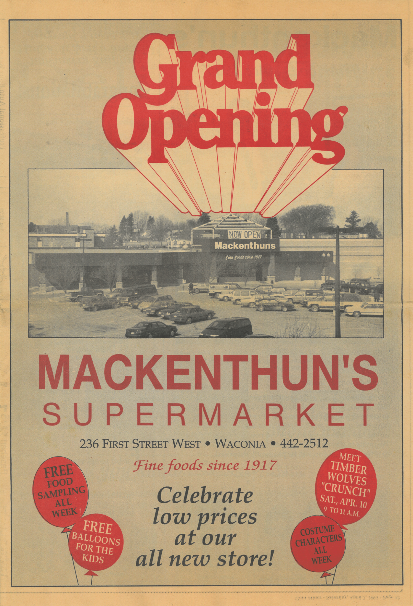 1993 Mackenthun's Grand Opening Page 1