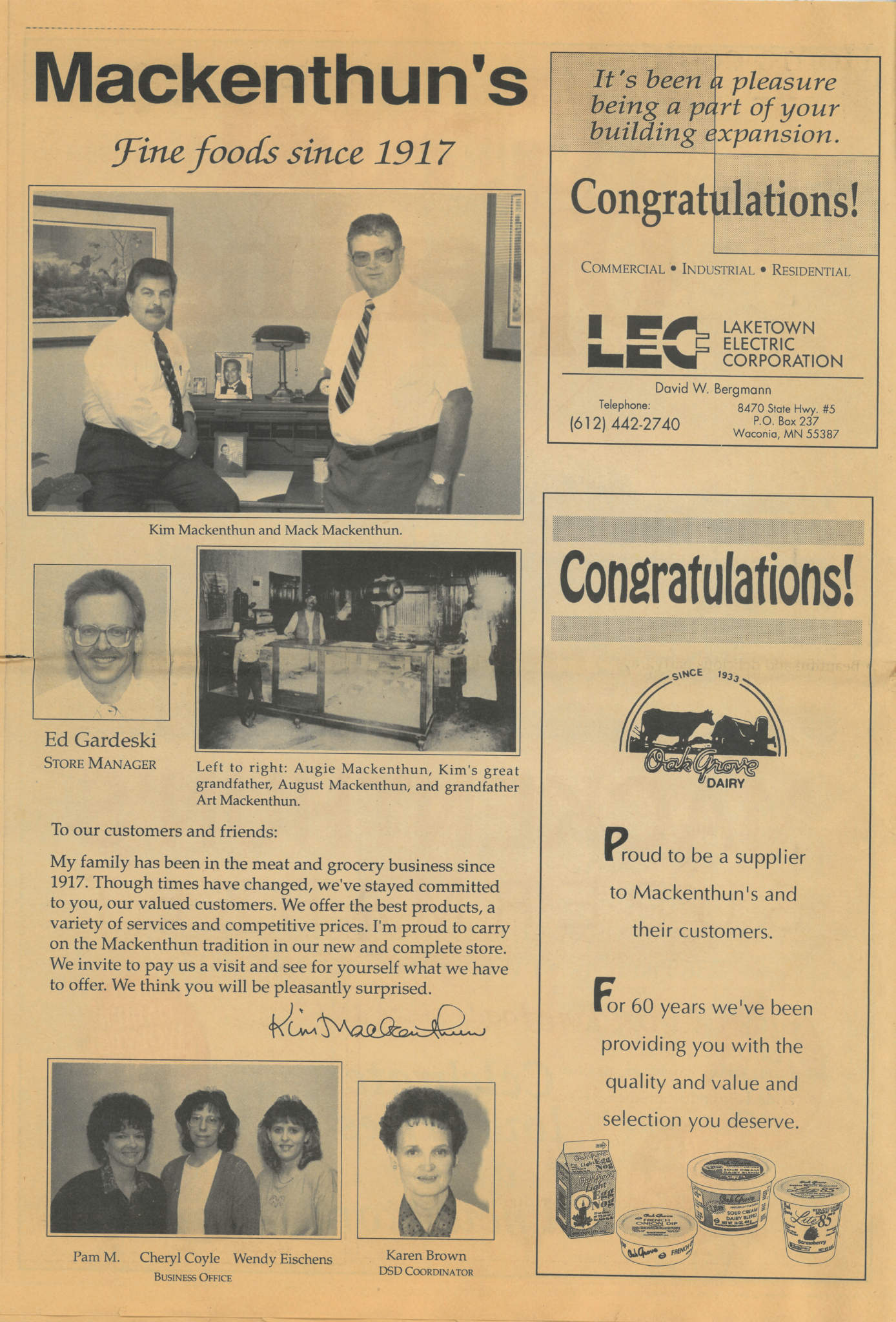 1993 Mackenthun's Grand Opening Page 2