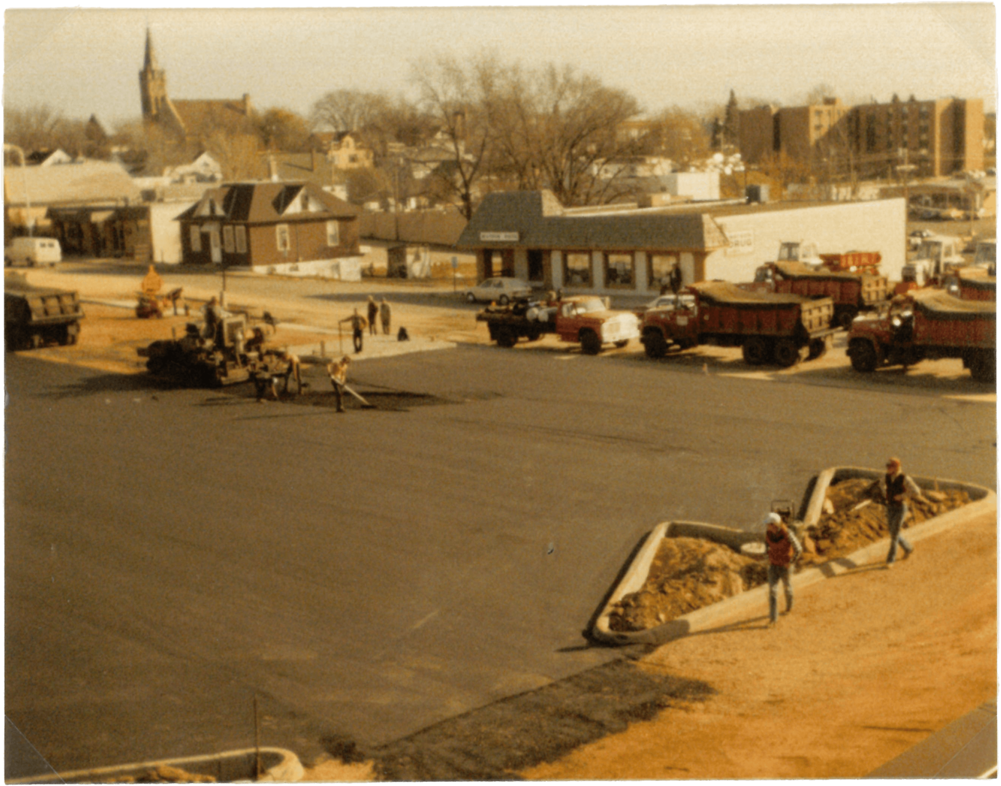 Paving the First Street parking lot