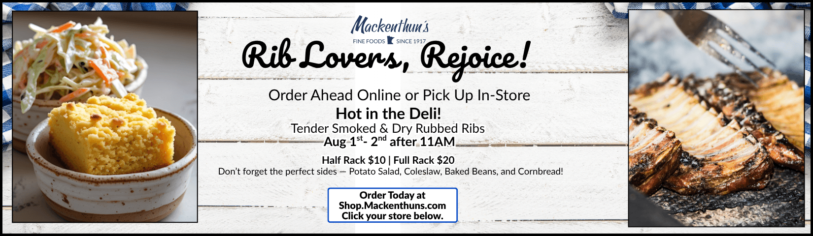 Rib Lovers event- order ahead