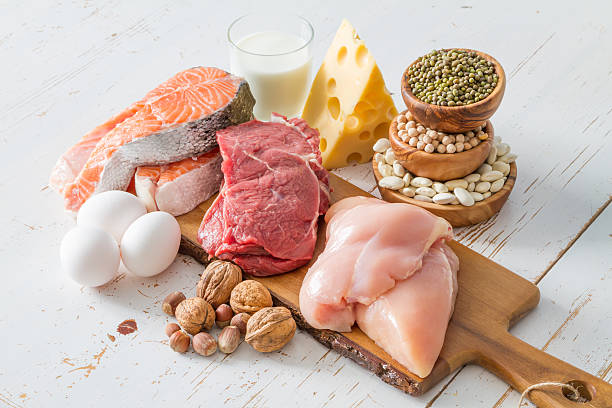 Selection of protein sources on kitchen counter. Source: a_namenko | iStock
