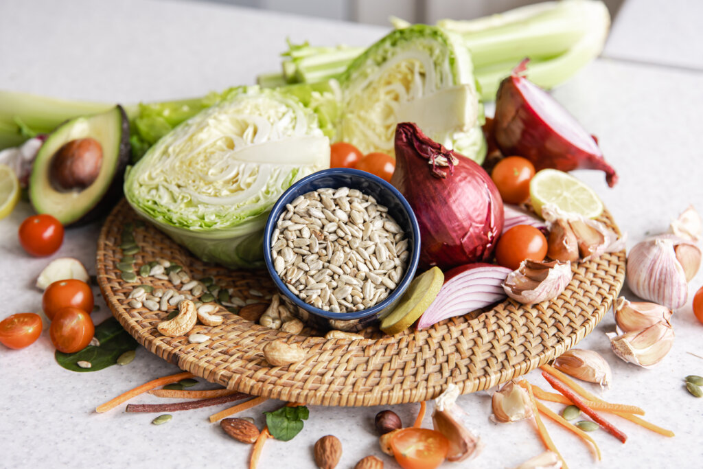 A variety of foods with fiber. Image Source: pvproductions / magnific
