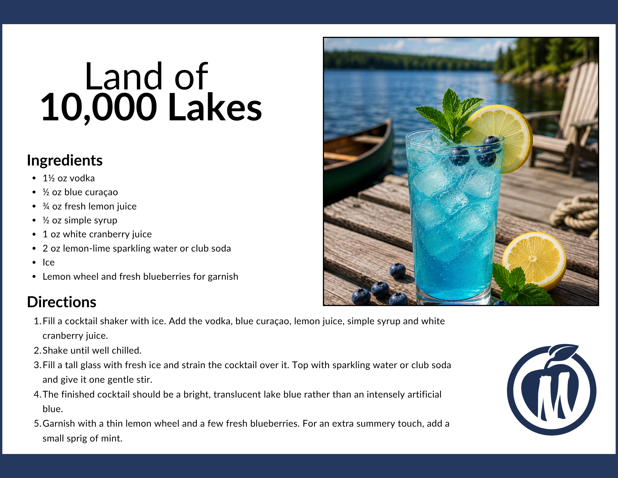 land of 10000 lakes cocktail recipe
