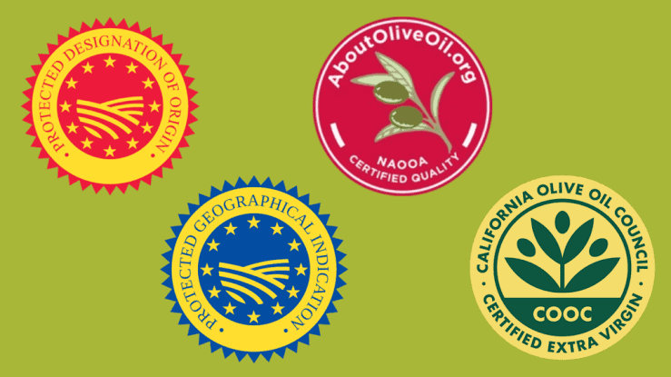 various olive oil logos to lookout for